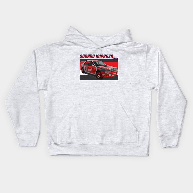 Subaru Impreza GrpA Kids Hoodie by PjesusArt